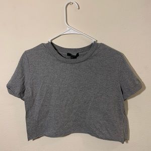 Grey Cropped T Shirt
